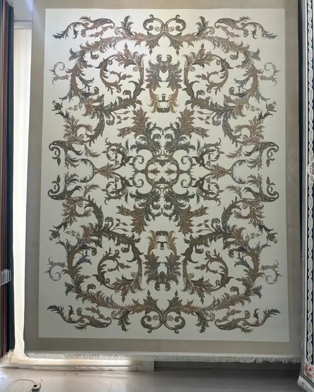 1200 Reeds 005 acrylic carpet, real photo in our showroom